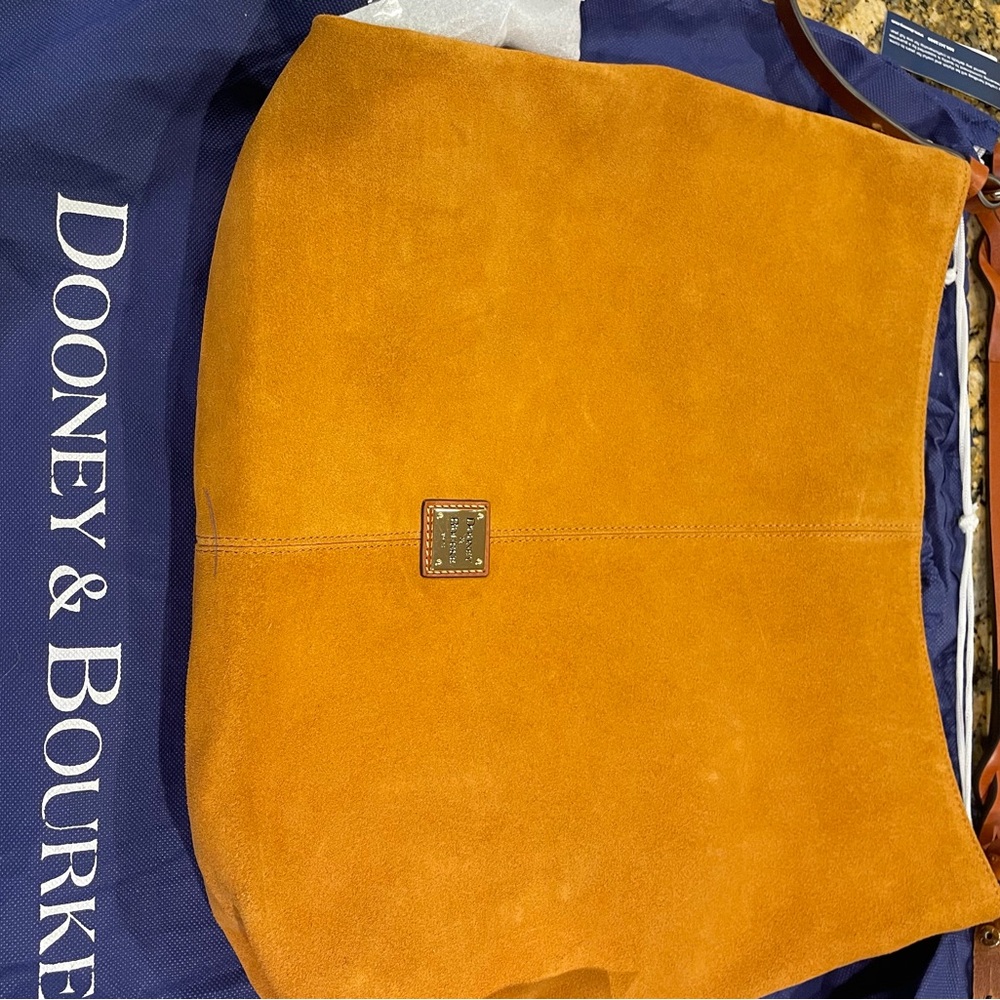 Dooney & Bourke Camel Suede Handbag